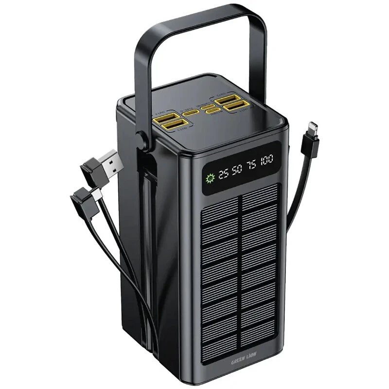 پاور بانک خورشیدی فست شارژ گرین لاین Solar X GLPX50 GNSOL50PB60BK QC3.0 PD 22.5W ظرفیت 60000 میلی آمپر ساعت