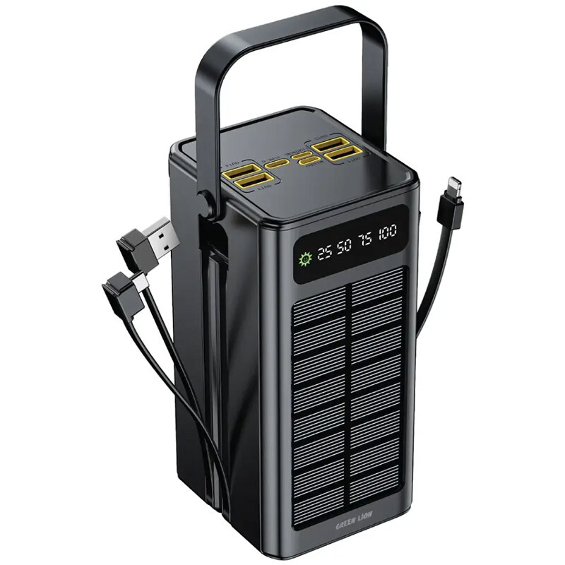 پاور بانک خورشیدی فست شارژ گرین لاین Solar X GLPX50 GNSOL50PB60BK QC3.0 PD 22.5W ظرفیت 60000 میلی آمپر ساعت