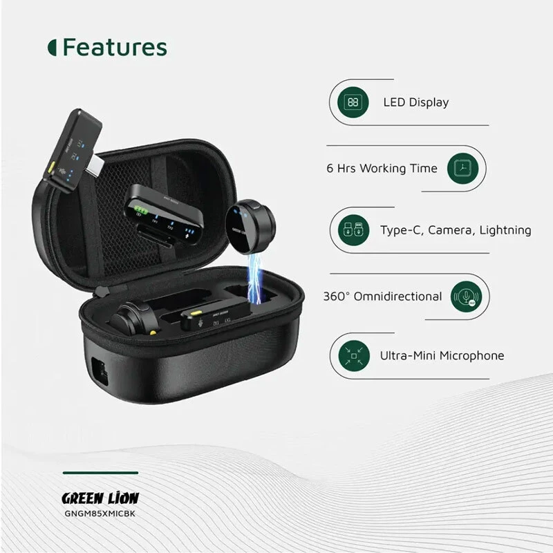 میکروفون یقه ای بی سیم Green Lion GM-85X