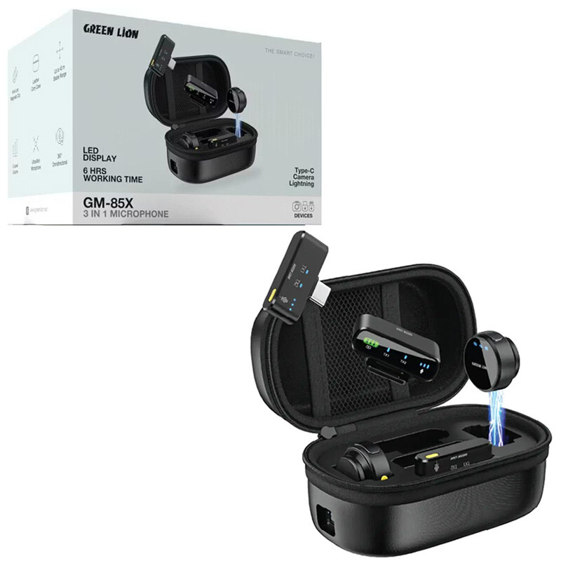 میکروفون یقه ای بی سیم Green Lion GM-85X
