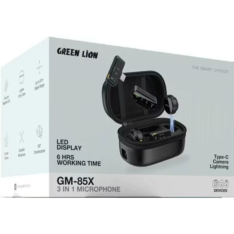 میکروفون یقه ای بی سیم Green Lion GM-85X