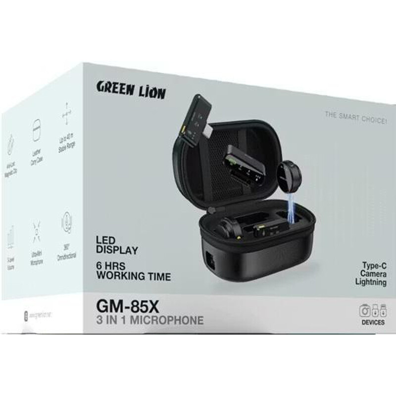 میکروفون یقه ای بی سیم Green Lion GM-85X