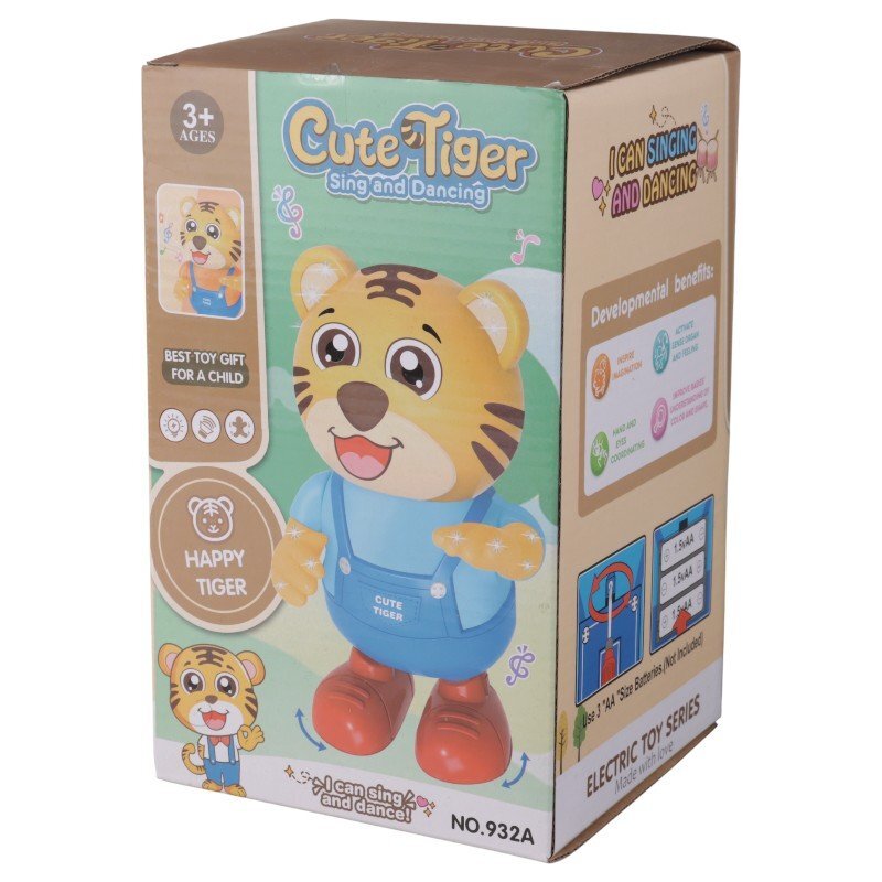 اسباب بازی ببر موزیکال رقاص Yujinlong Cute Tiger No.932A