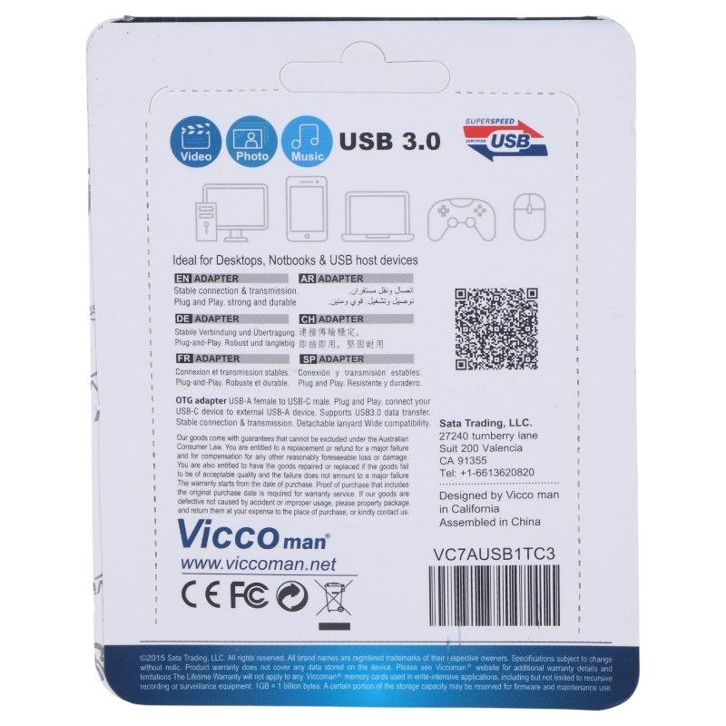 تبدیل USB3.0 OTG به تایپ سی ویکومن VC7