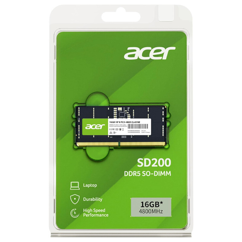رم لپ تاپ ایسر Acer SD200 DDR5 16GB Single 4800MHz CL40