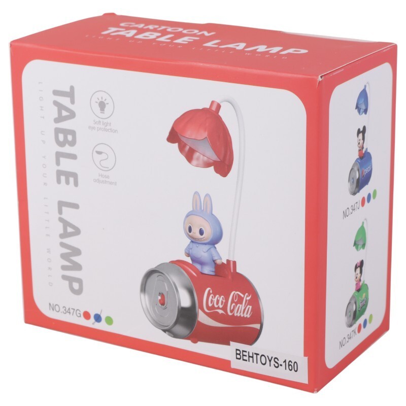 چراغ مطالعه فانتزی شارژی طرح نوشابه ای لبوبو 347G کد 160