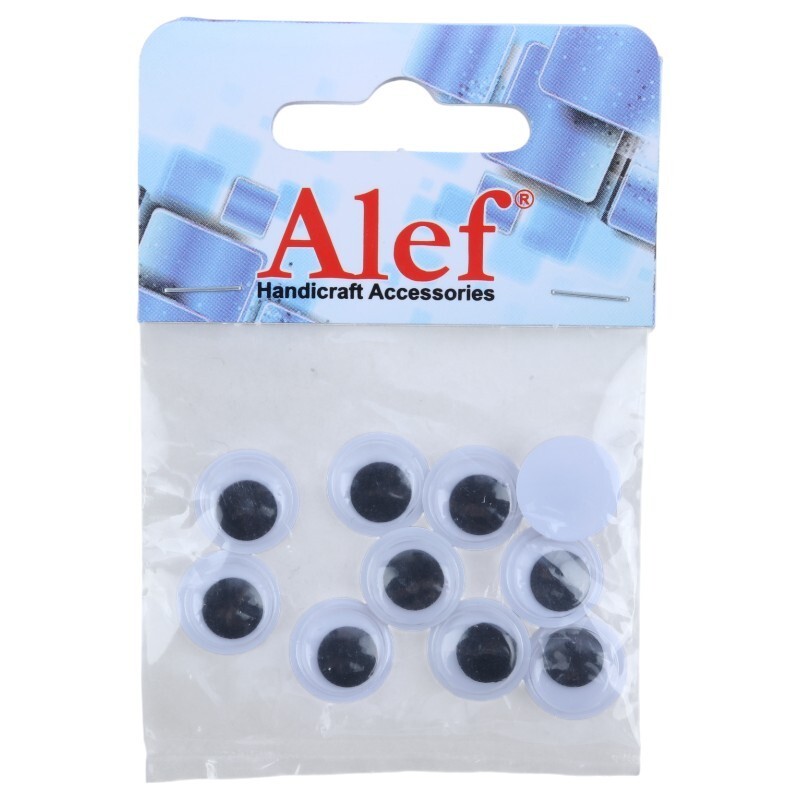 چشم عروسک ساده Alef بسته 10 عددی