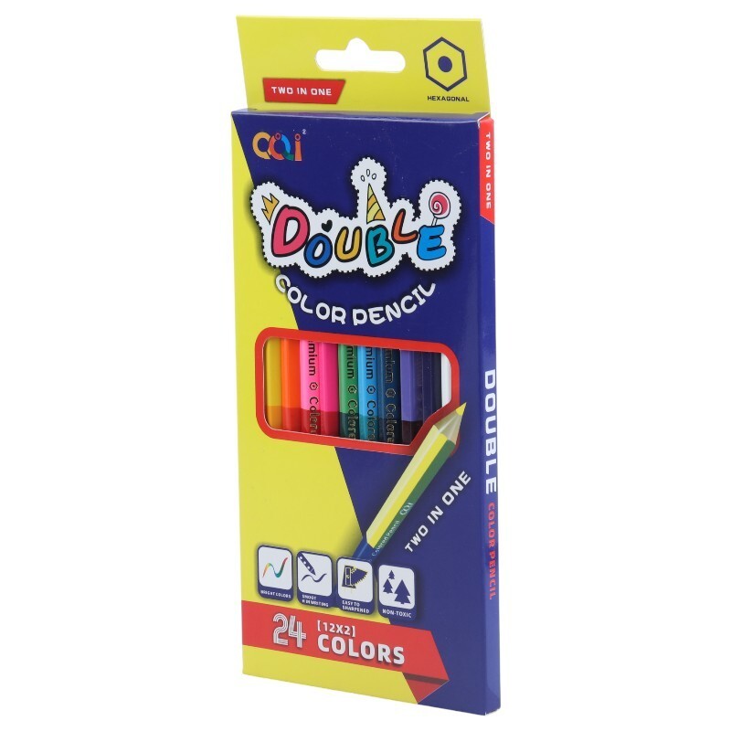 مداد رنگی 24 رنگ دو سر QQi QL/C1045