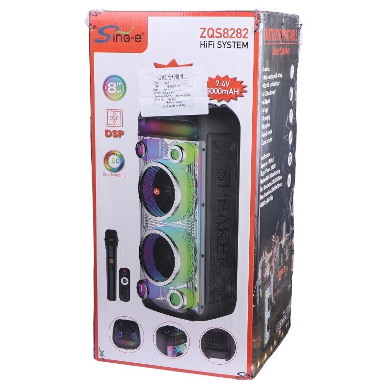 اسپیکر چمدانی بلوتوثی سینگ ای ZQS8282 + میکروفون و ریموت کنترل