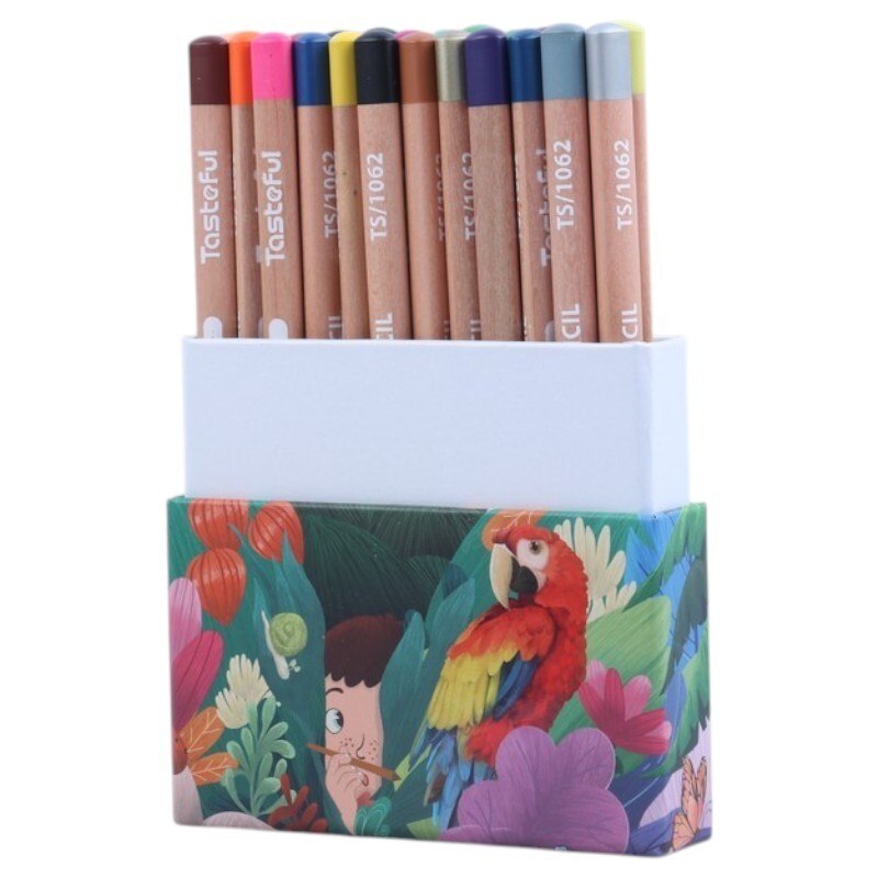 مداد رنگی 24 رنگ 3 گوش Tasteful Jumbo TS/1062