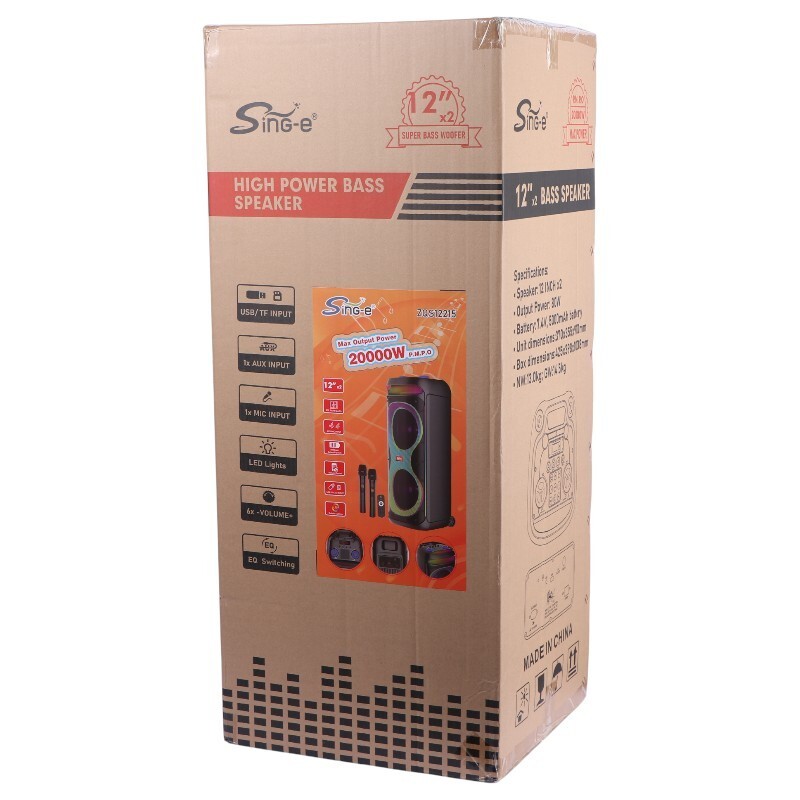 اسپیکر چمدانی بلوتوثی سینگ ای ZQS12215 + میکروفون و ریموت کنترل