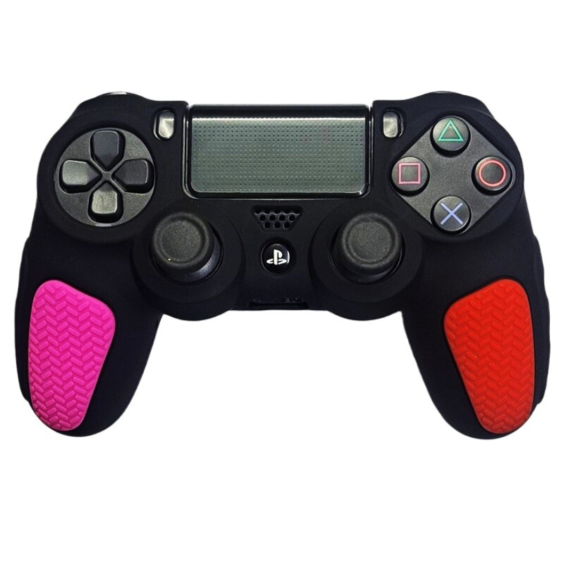 روکش دسته بازی PS4 استوپ دار زمینه مشکی قرمز صورتی