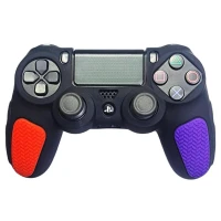 روکش دسته بازی PS4 استوپ دار زمینه مشکی بنفش قرمز