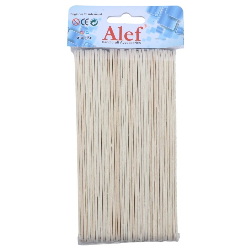 چوب بستنی پهن و بلند ساده الف بسته 40 عددی