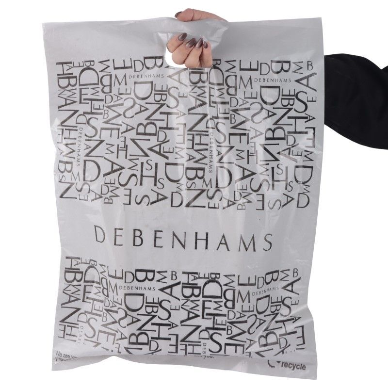 نایلون دسته دار طرح DEBENHAMS سایز 40*55 سانتی متر بسته 1 کیلویی کد 2