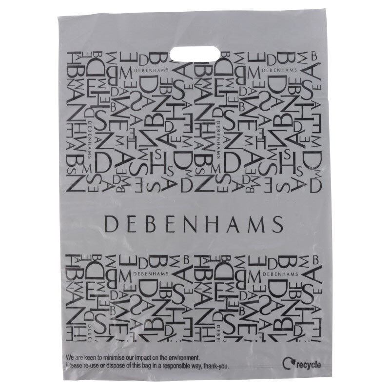 نایلون دسته دار طرح DEBENHAMS سایز 40*55 سانتی متر بسته 1 کیلویی کد 2