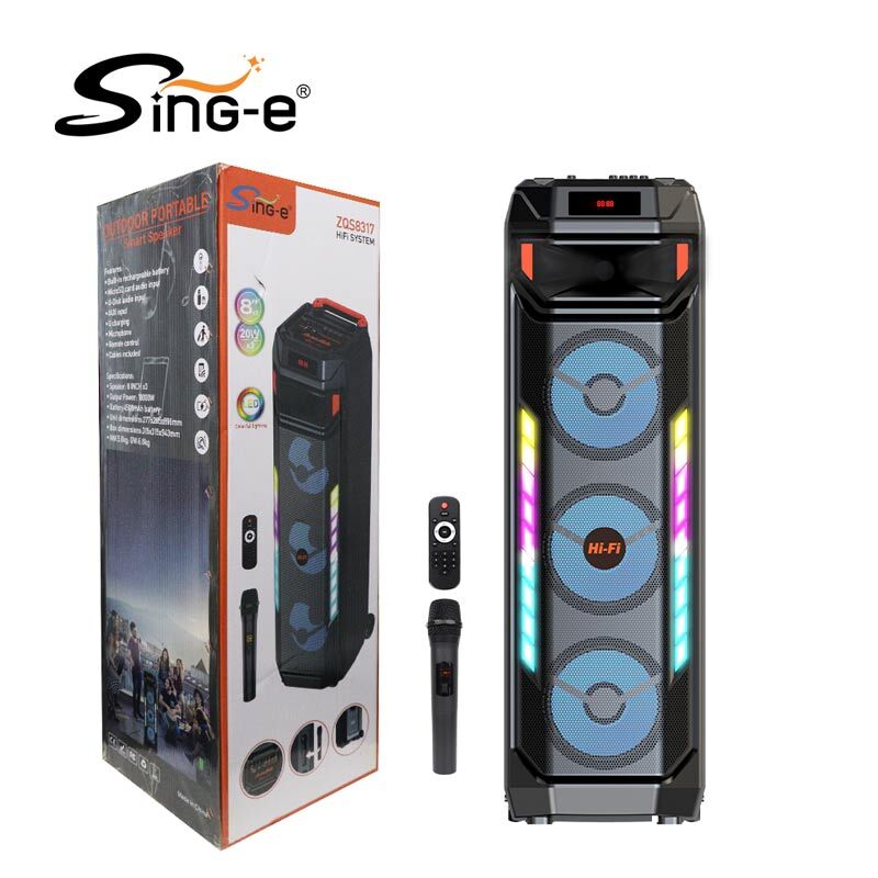 اسپیکر چمدانی بلوتوثی سینگ ای ZQS8317 + میکروفون و ریموت کنترل