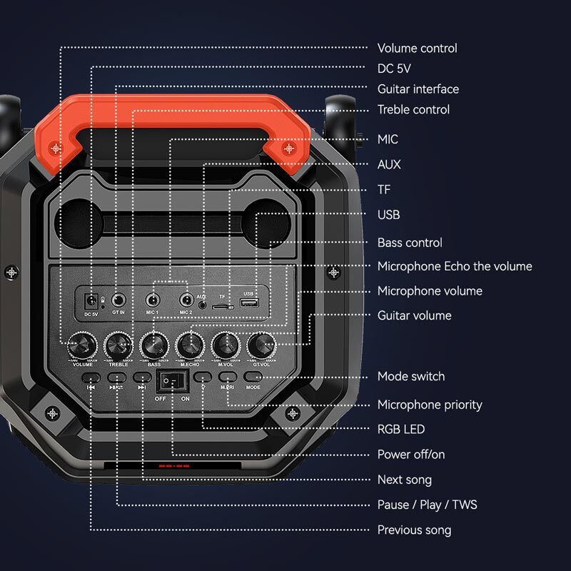 اسپیکر چمدانی بلوتوثی سینگ ای ZQS8316 + میکروفون و ریموت کنترل