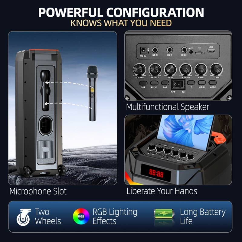 اسپیکر چمدانی بلوتوثی سینگ ای ZQS8316 + میکروفون و ریموت کنترل