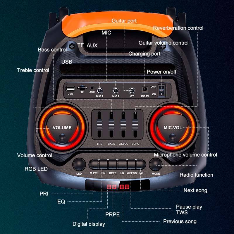 اسپیکر چمدانی بلوتوثی سینگ ای ZQS8263 + میکروفون و ریموت کنترل