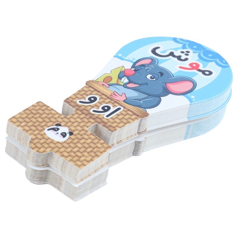 سرمدادی مقوایی حروف الفبا آموزش حرف او و بسته 40 عددی