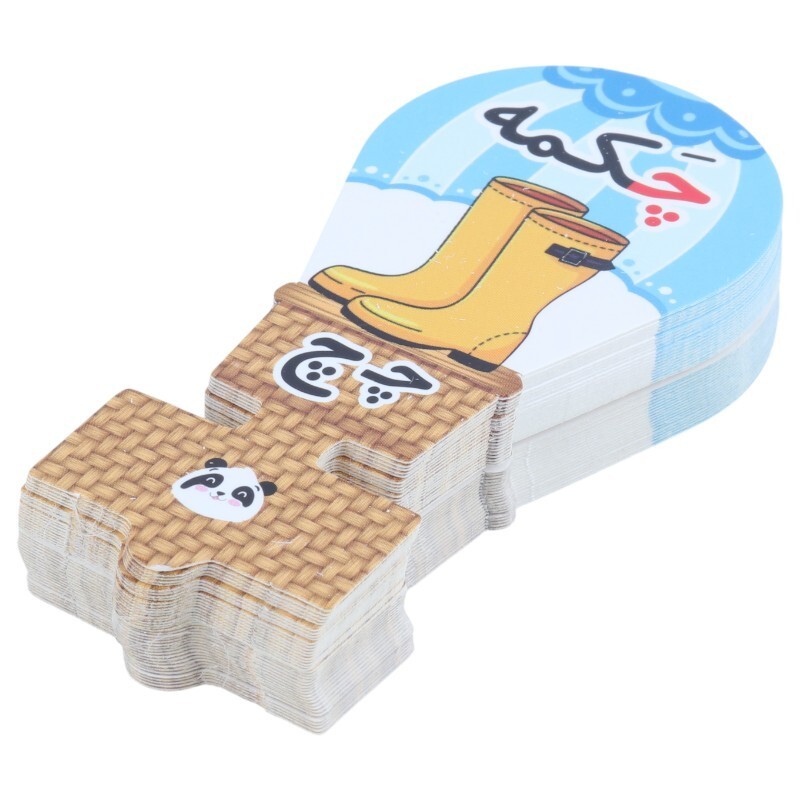 سرمدادی مقوایی حروف الفبا آموزش حرف چ بسته 40 عددی