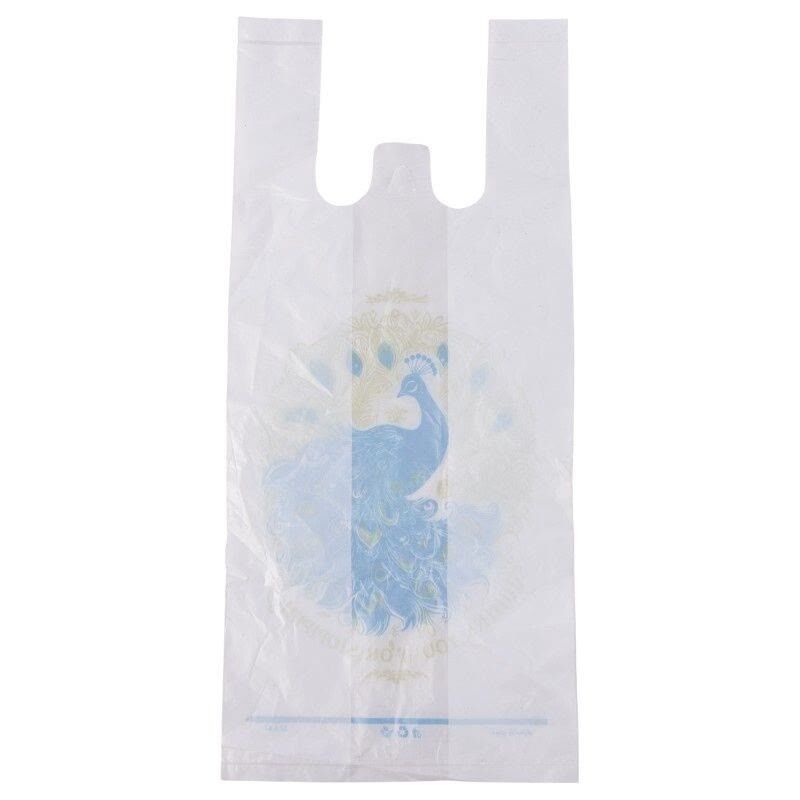 نایلون دسته دار طرح طاووس سایز 47*37 سانتی متر بسته 1 کیلویی