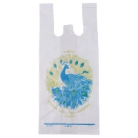 نایلون دسته دار طرح طاووس سایز 47*37 سانتی متر بسته 1 کیلویی