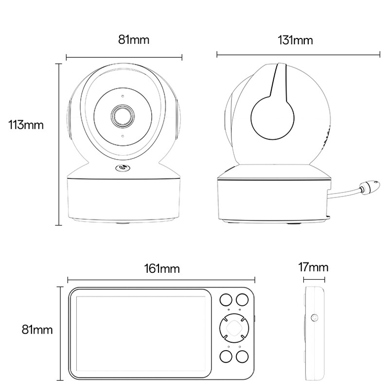 دوربین مراقب کودک با مانیتور Yesido KM28