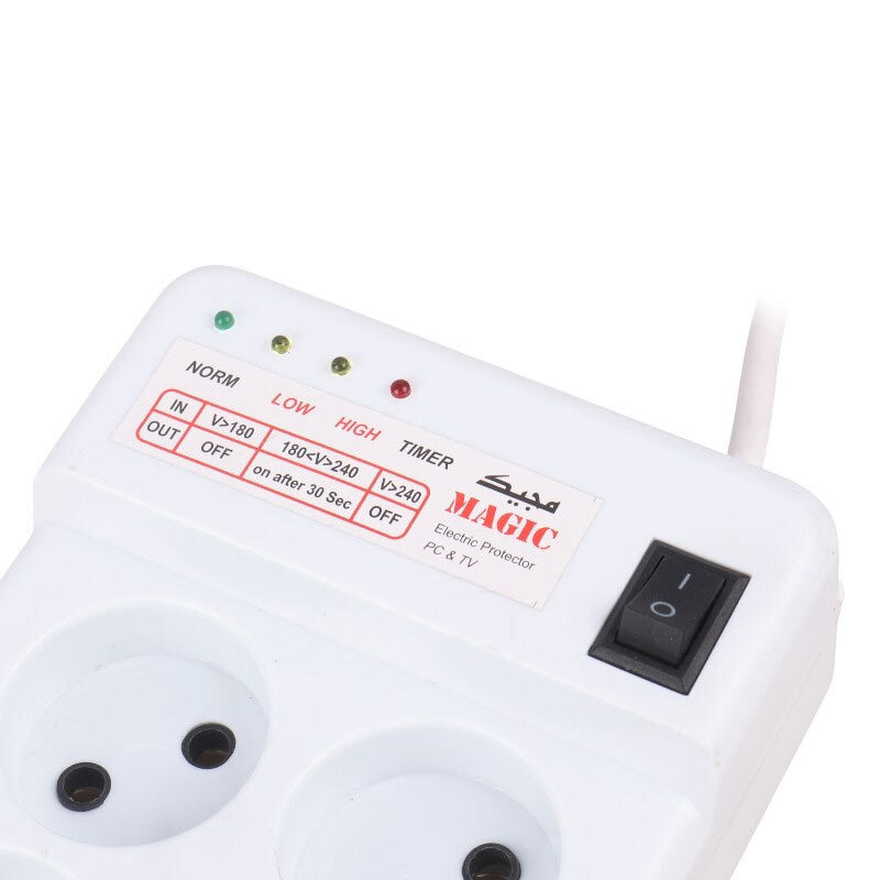 محافظ برق کامپیوتر و صوتی تصویری 4 خانه مجیک 402 با کابل 1.4 متری