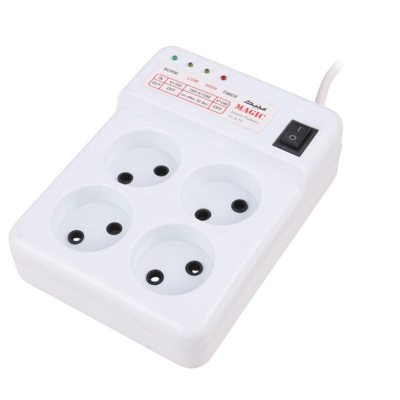 محافظ برق کامپیوتر و صوتی تصویری 4 خانه مجیک 402 با کابل 1.4 متری