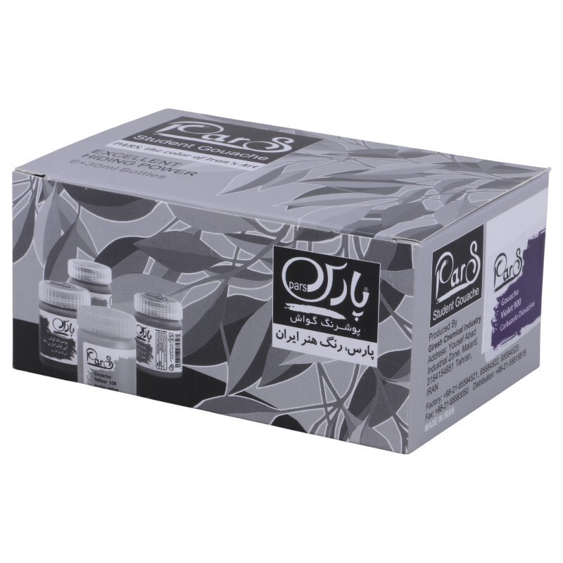 گواش تک رنگ 30 میل پارس B Plus بسته 6 عددی