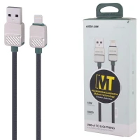 کابل لایتنینگ فست شارژ 12 وات گرین لاین GNELUALG1BK طول 1 متر