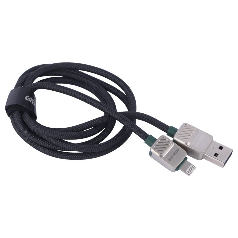 کابل لایتنینگ فست شارژ 12 وات گرین لاین GNELUALG1BK طول 1 متر