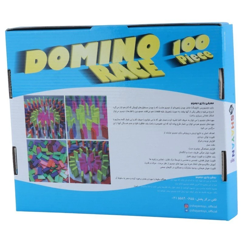 بازی فکری دومینو 100 تکه شایان تویز همراه با پله