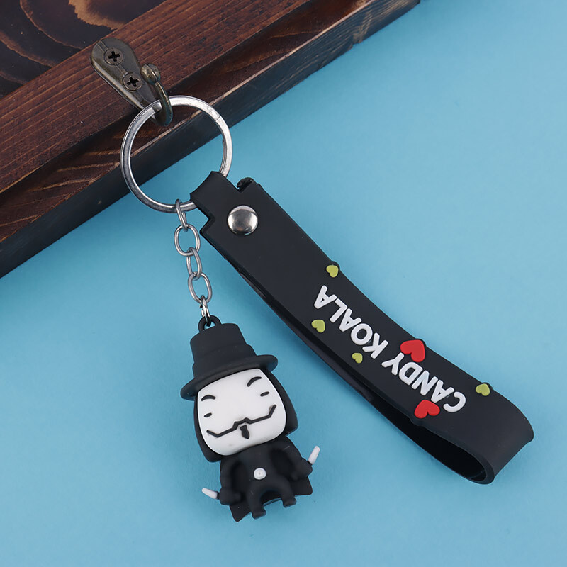 جاکلیدی سیلیکونی طرح شخصیت + بند آویز