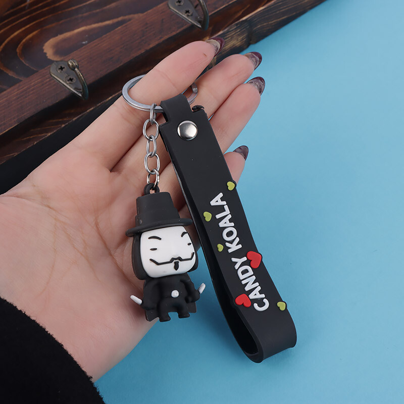 جاکلیدی سیلیکونی طرح شخصیت + بند آویز