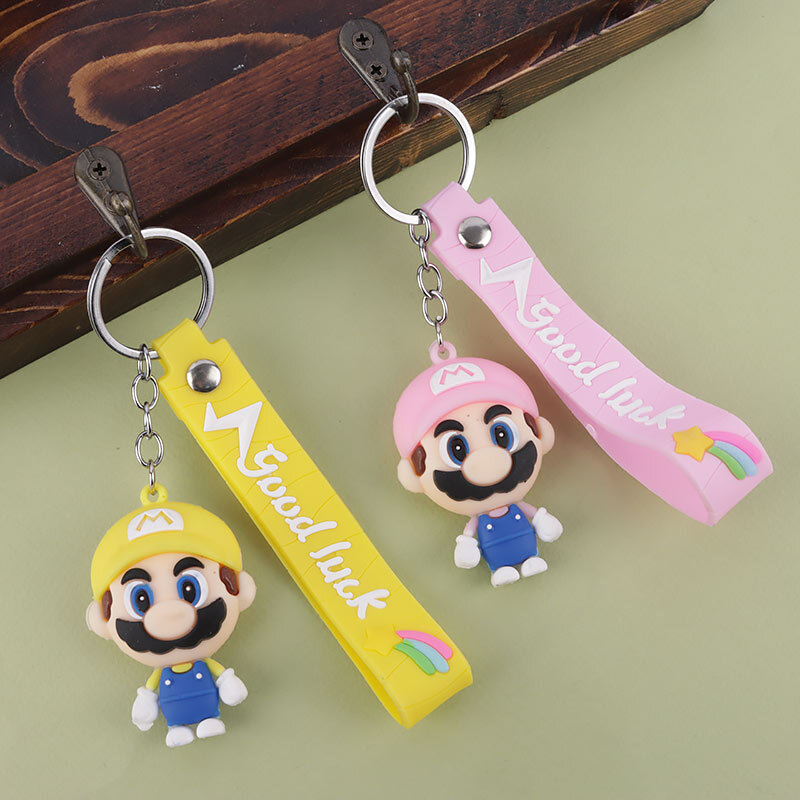 جاکلیدی سیلیکونی طرح ماریو Super Mario + بند آویز