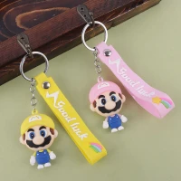 جاکلیدی سیلیکونی طرح ماریو Super Mario + بند آویز