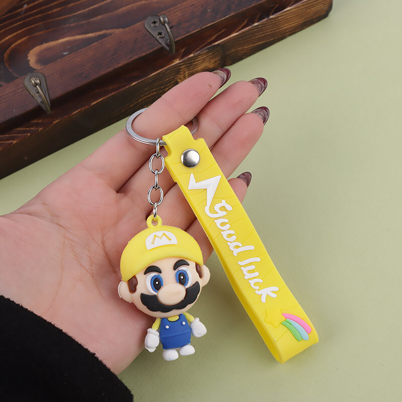 جاکلیدی سیلیکونی طرح ماریو Super Mario + بند آویز