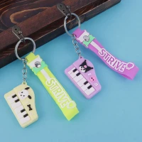 جاکلیدی سیلیکونی طرح پیانو + بند آویز