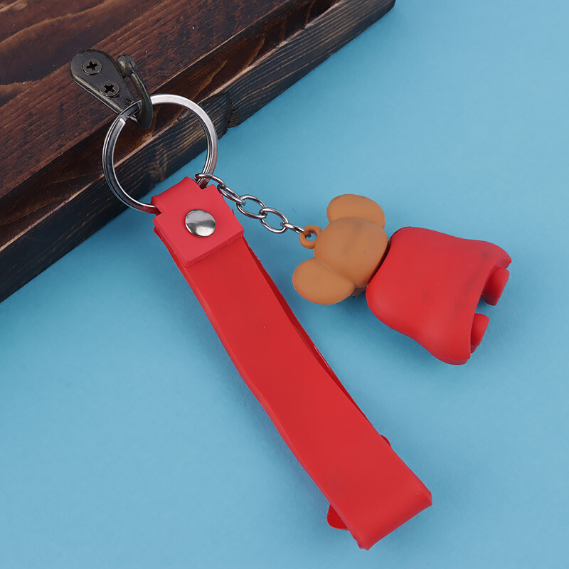 جاکلیدی سیلیکونی طرح جری شنل دار + بند آویز