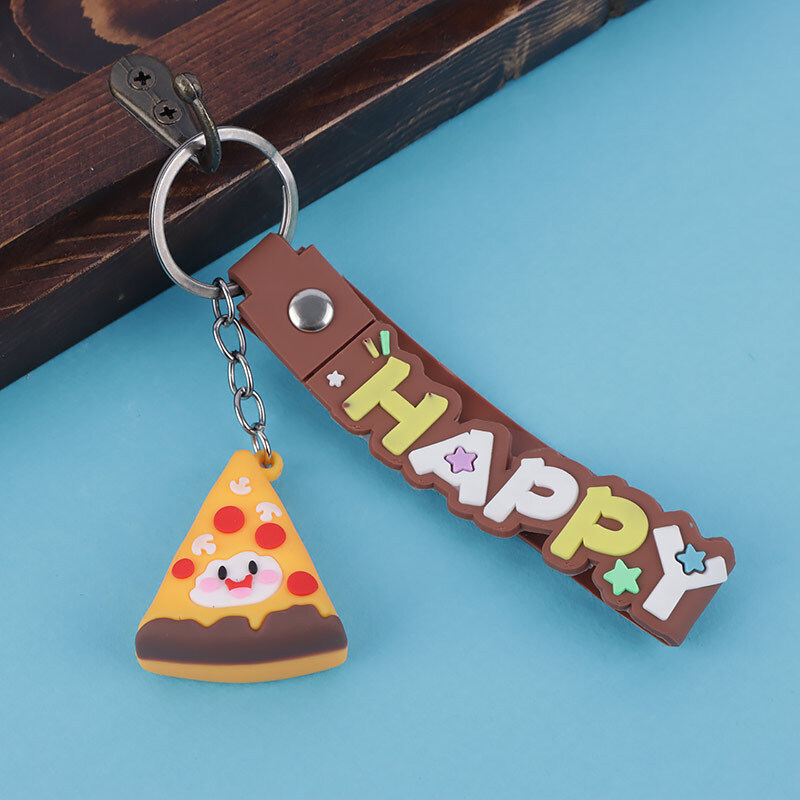 جاکلیدی سیلیکونی طرح خوراکی + بند آویز