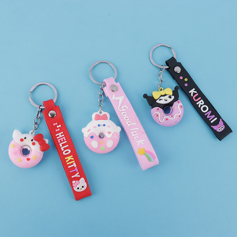 جاکلیدی سیلیکونی طرح خوراکی + بند آویز