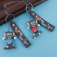 جاکلیدی سیلیکونی طرح تام کد 3 + بند آویز