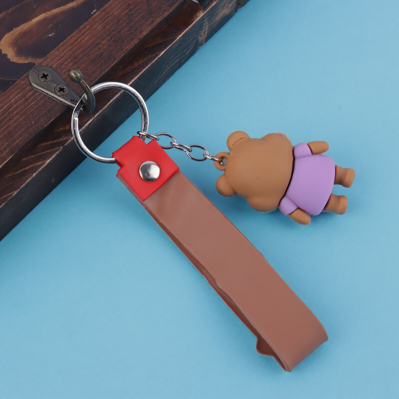 جاکلیدی سیلیکونی طرح سنجاب + بند آویز