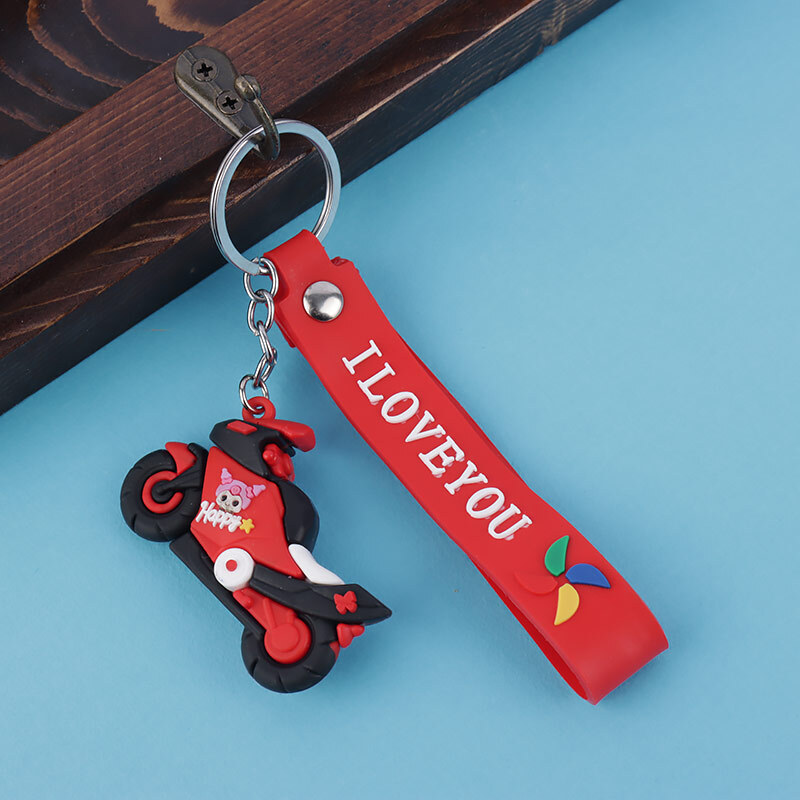 جاکلیدی سیلیکونی طرح موتور سیکلت کد 1 + بند آویز