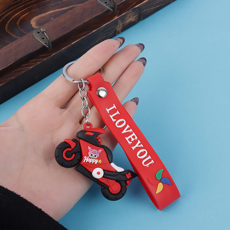 جاکلیدی سیلیکونی طرح موتور سیکلت کد 1 + بند آویز