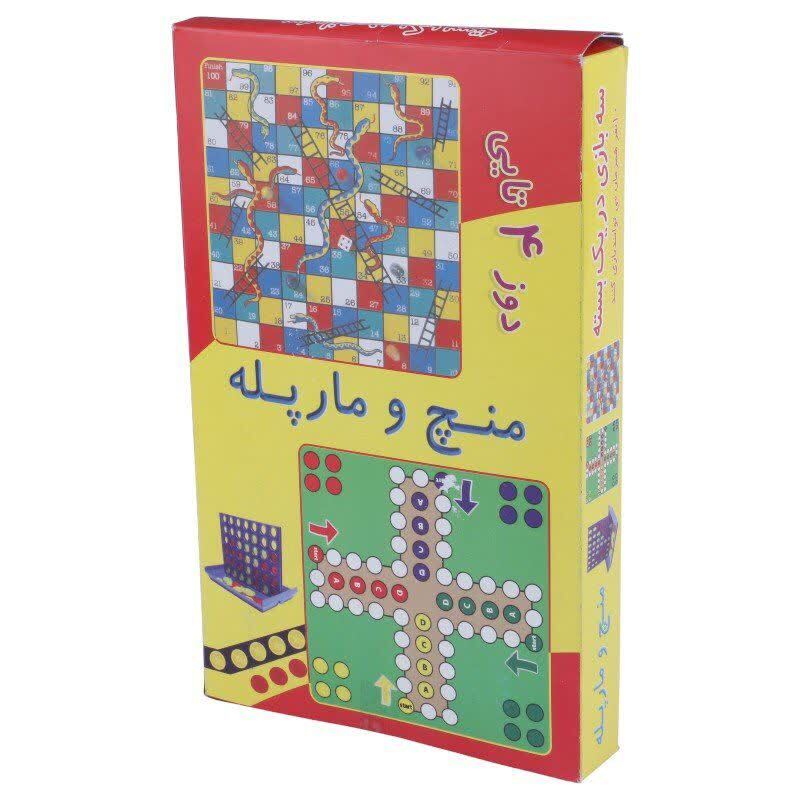 بازی فکری دوز 4 تایی و منچ و مار پله