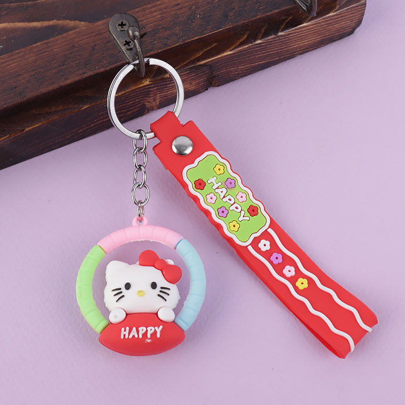 جاکلیدی سیلیکونی طرح کیتی کد 3 + بند آویز